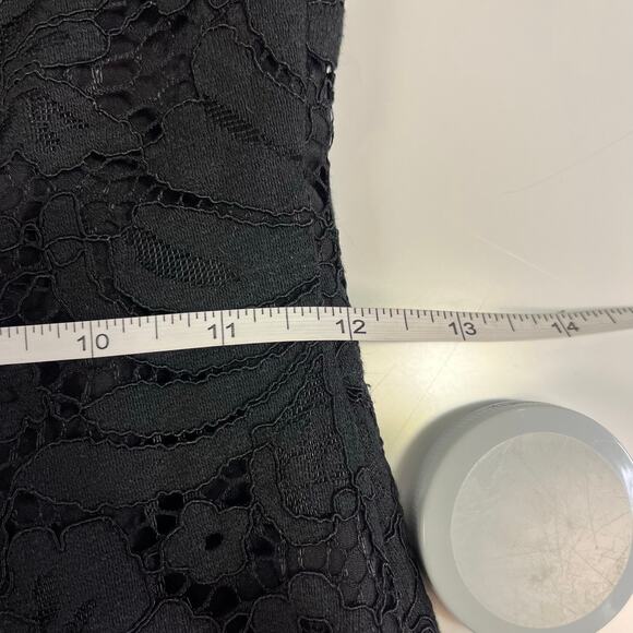 KEEPSAKE XXS Black Off The Shoulder Lace Pencil Short Sleeve Dress - Picture 7 of 10